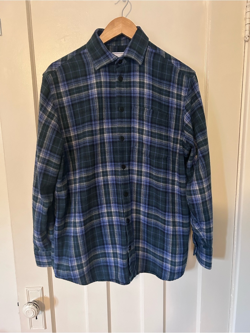 WNU - Oversized Blue and Green Check Shirt - size medium